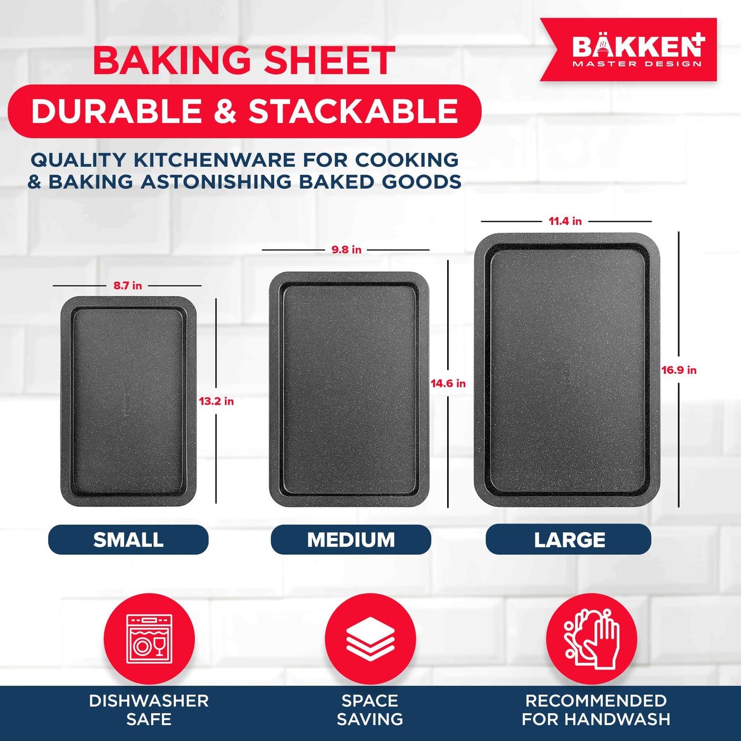 Bakken 3-Piece Nonstick Baking Pan Set