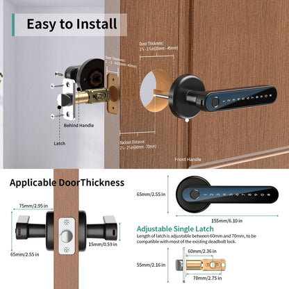 IRONZON Biometric Fingerprint Door Lock with Keypad