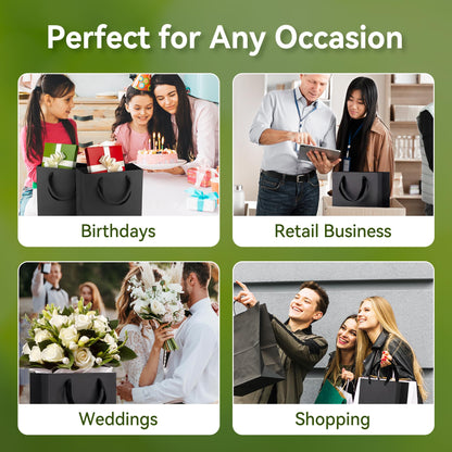 6 Pcs Kraft Paper Gift Bags for Parties