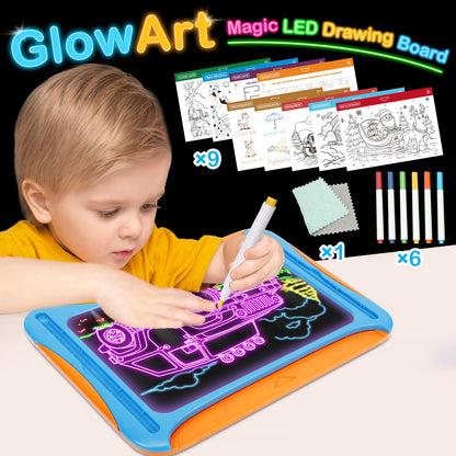 Magic LED Drawing Board for Kids with Pens