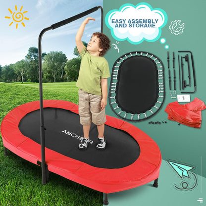 ANCHEER 56" Kids Trampoline with Adjustable Handle