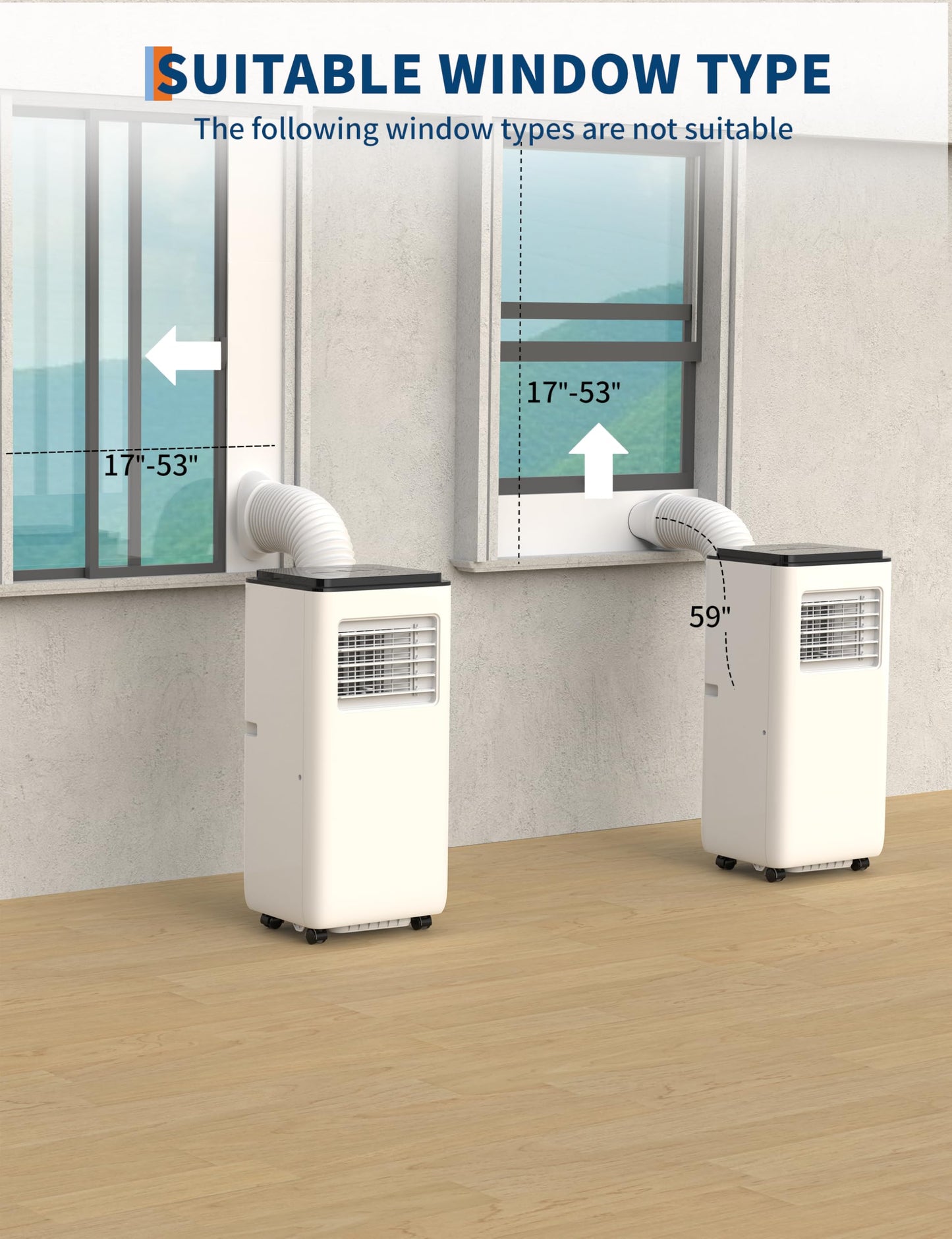 8,000 BTU Portable Air Conditioner,Remote Control Portable AC Uni