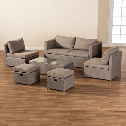 Baxton Studio Haina Patio Sets, Grey