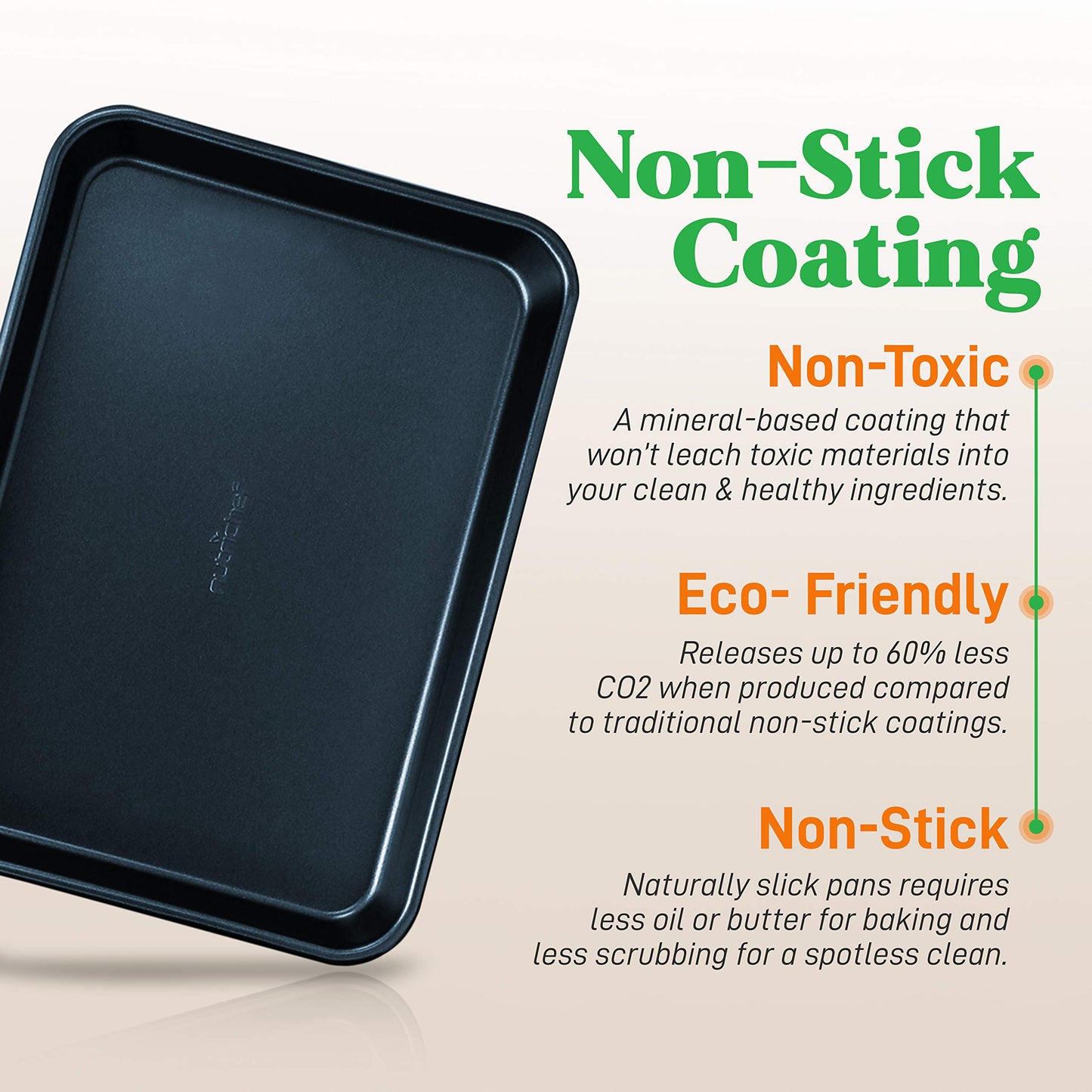 NutriChef Non-Stick Baking Sheet Set, 2-Piece