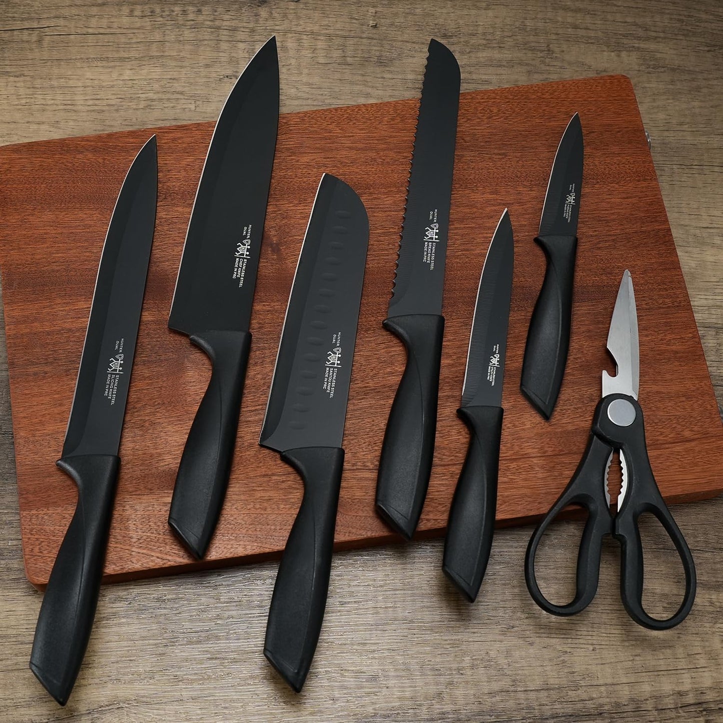 8-Piece Kitchen Knife Set with Universal Block