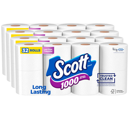 Scott Trusted Clean Toilet Paper, 32 Rolls