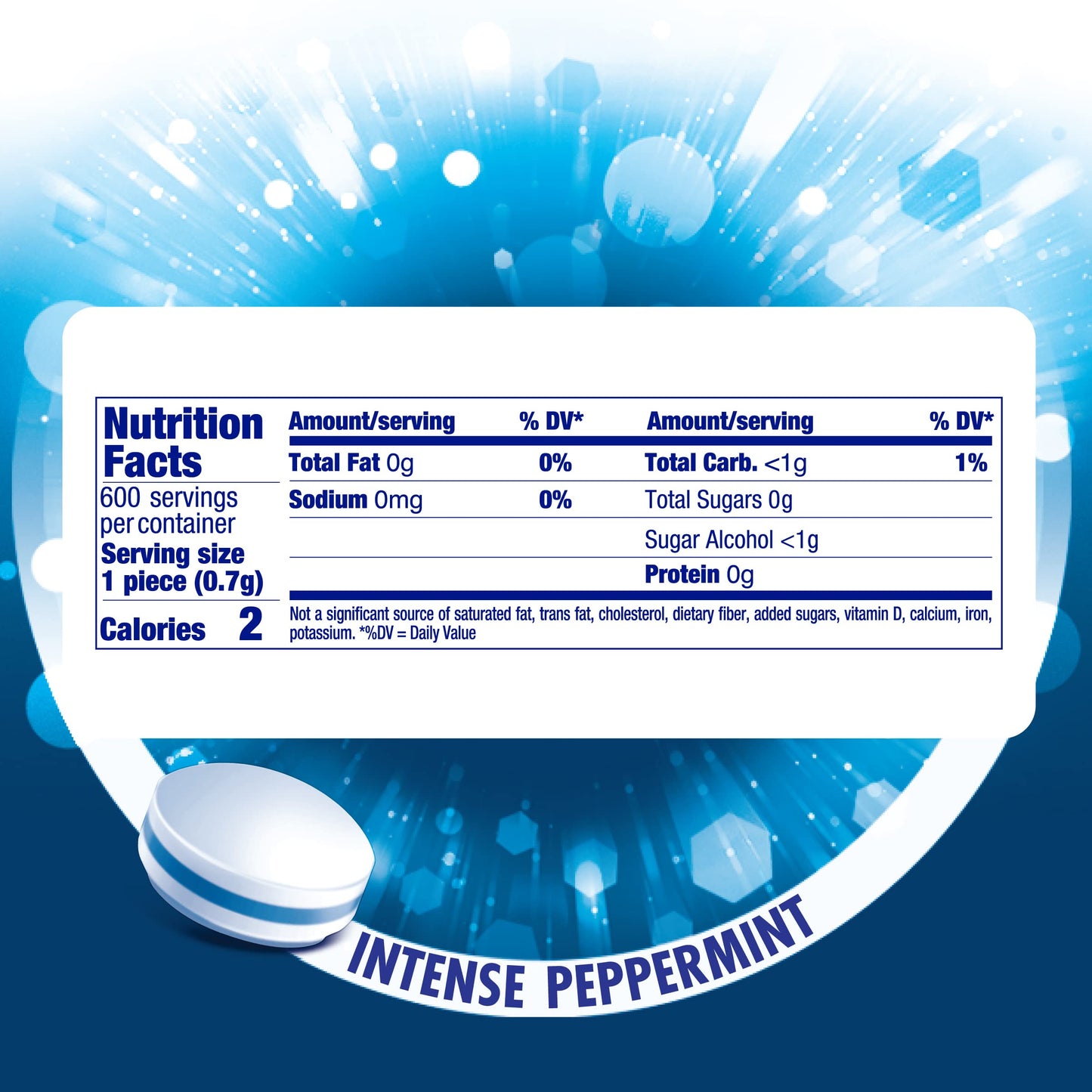 Mentos Sugarfree Hard Mints, Intense Peppermint