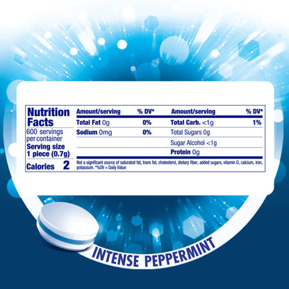 Mentos Sugarfree Hard Mints, Intense Peppermint
