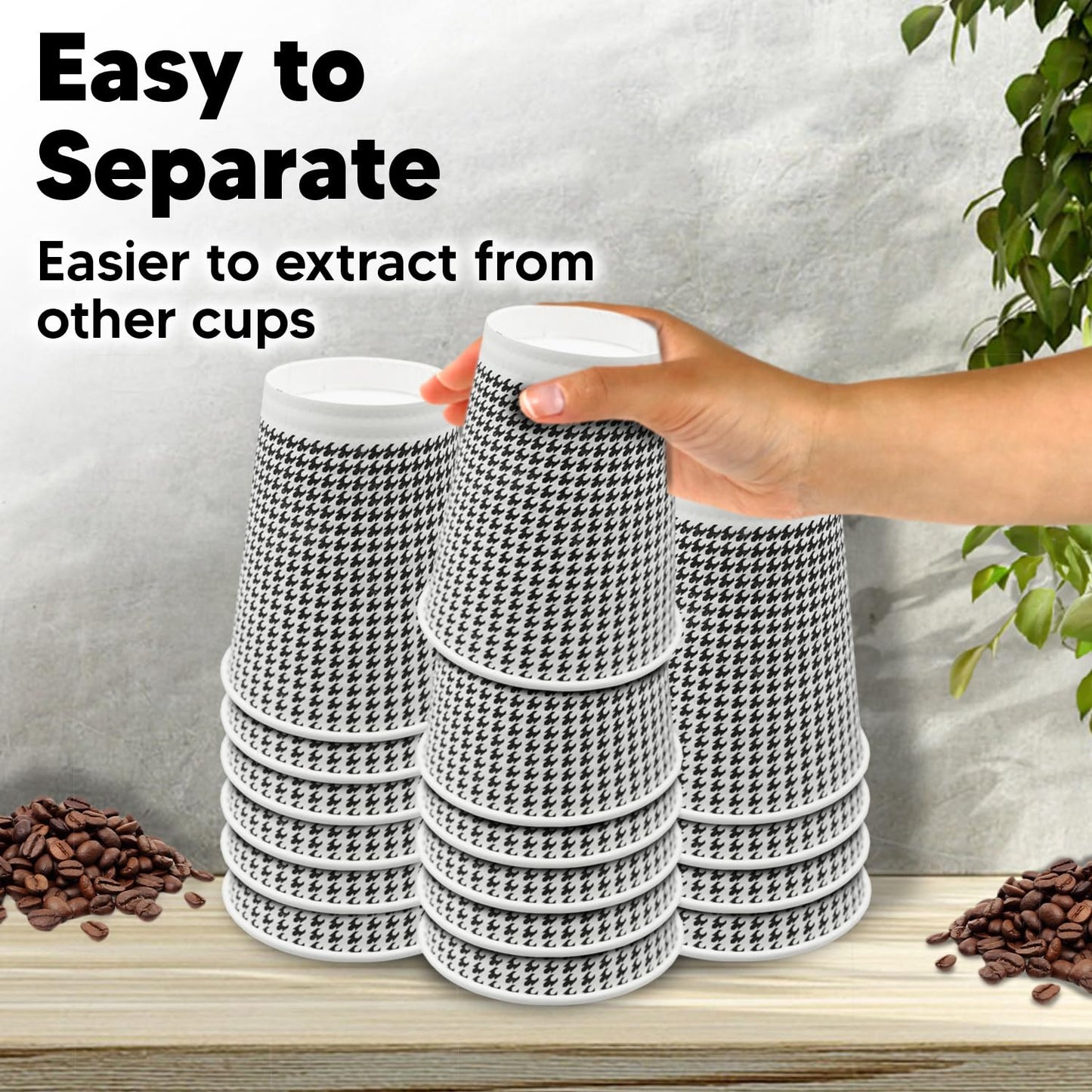 TOPtoper 350 Pack 8 oz Insulated Disposable Coffee Cups with Lids, Double Wall Corrugated Paper Hot Cups Bulk To Go Disposable Cups for Hot Beverage or Cold Drinks Ideal for Cafes
