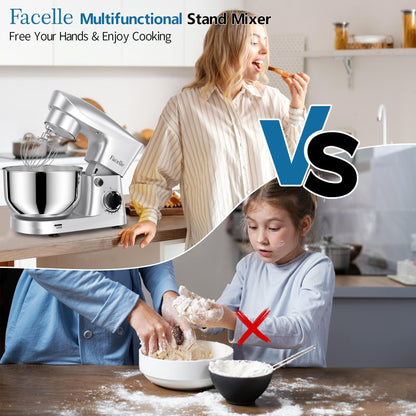 10-Speed 6QT Facelle Stand Mixer with Attachments