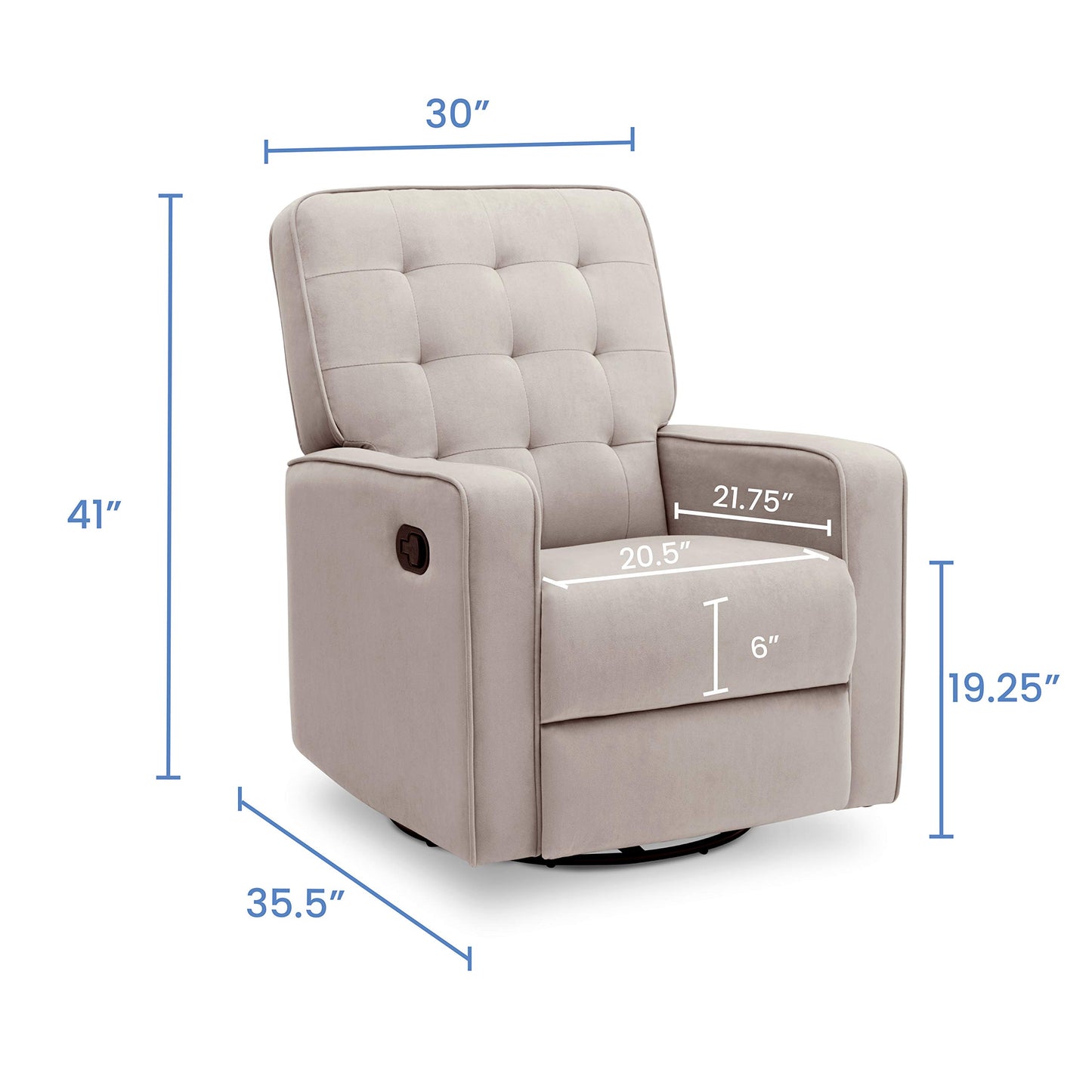 Delta Children Recliner Glider Swivel Chair