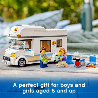 LEGO City Great Vehicles Holiday Camper Van 60283 Toy Car for Kids Ages 5 Plus Years Old, Caravan Motorhome, Gifts for Boys and Girls