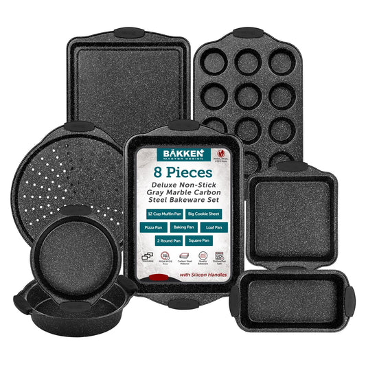 8-Piece Nonstick Bakeware Set by BAKKENMASTER