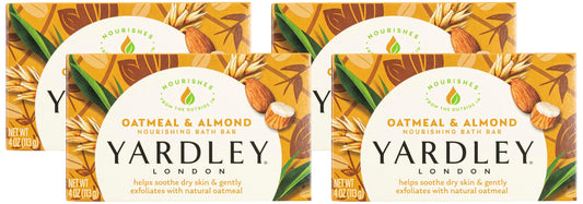 4 Pack Yardley Oatmeal Almond Bar Soap