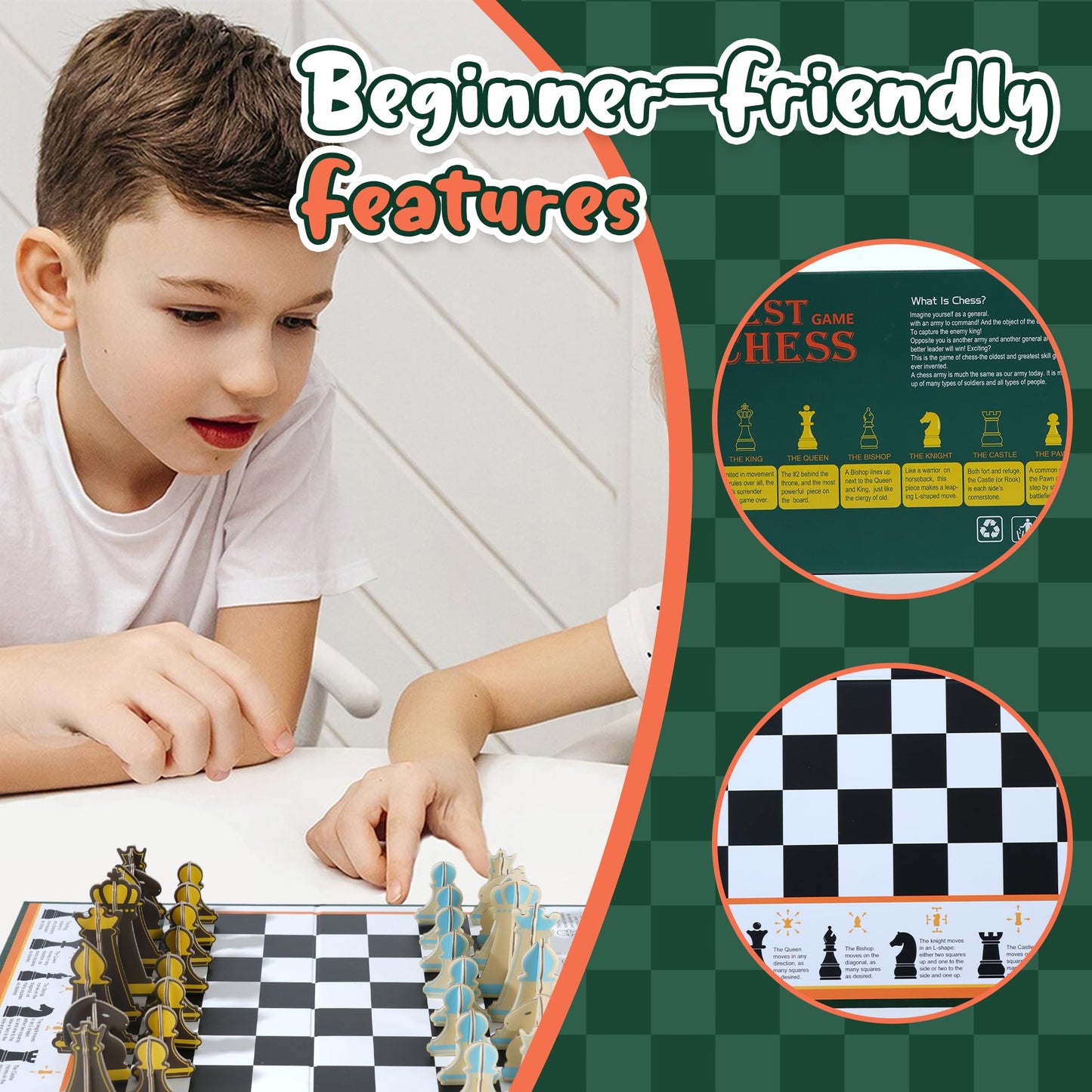 Portable Folding Chess Set by BAORIVER