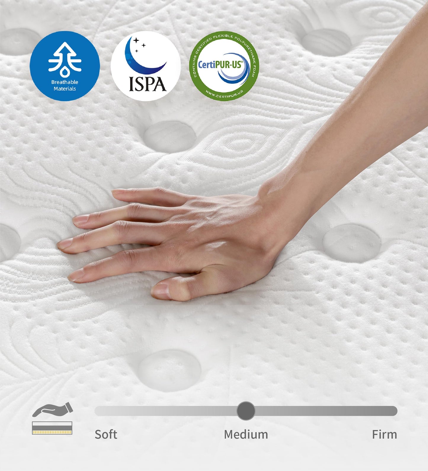KOANTTI 12" Memory Foam Hybrid Queen Mattress