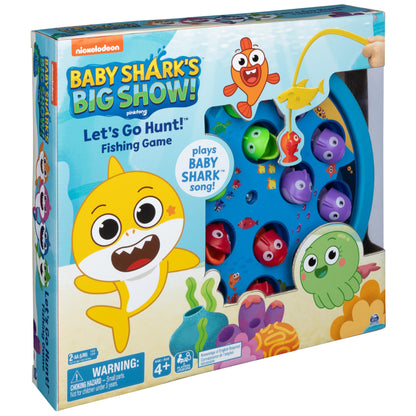 Spin Master Games, Pinkfong Baby Shark Let's Go Hunt Musical Fishing Game with Sound, Preschool Educational Toy, Christmas Gifts for Kids, for Ages 4+