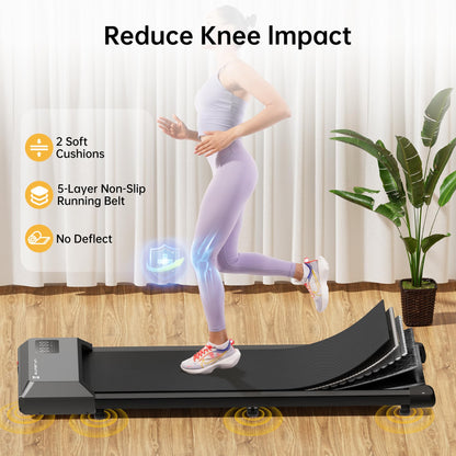 Superun 2 in 1 Walking Pad, Under Desk Walking Treadmill, 2.5 HP Treadmills with LED Display&Remote Control, 300 Lbs Capacity Portable Treadmill for Home&Office, Installation Free