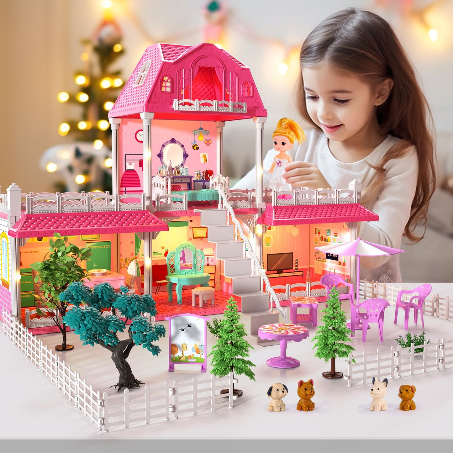 Lucky Doug Building Toys for 3 4 5 6 7 Years Old Girls Toddlers Kids, DIY STEM Building Toys for Girls Kids, Pretend Play Toys