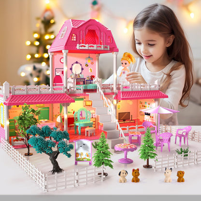 Lucky Doug Building Toys for 3 4 5 6 7 Years Old Girls Toddlers Kids, DIY STEM Building Toys for Girls Kids, Pretend Play Toys