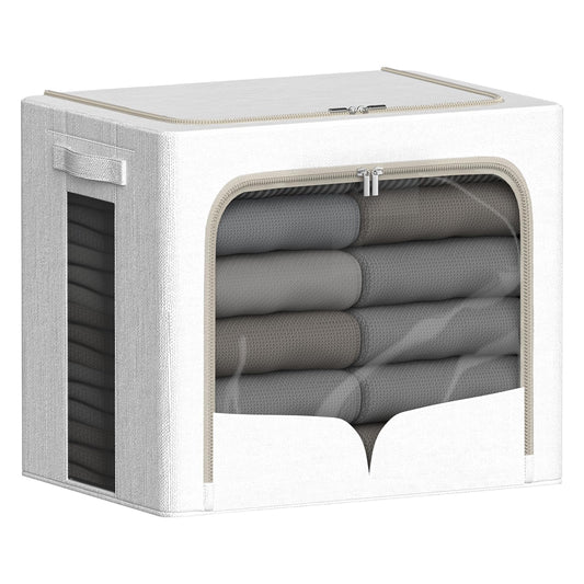 2 Pack Foldable Storage Bins with Clear Window