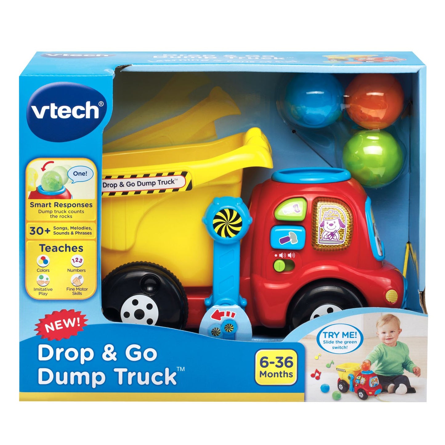 VTech Drop and Go Dump Truck Toy for Kids