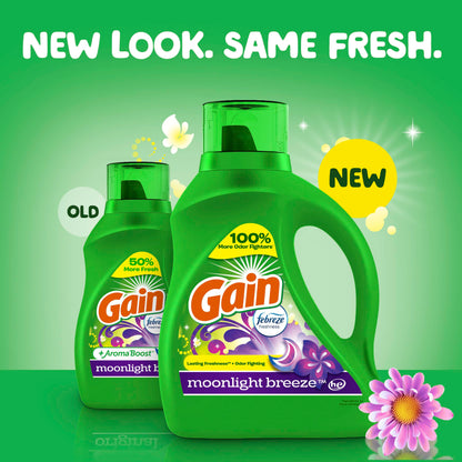 Gain Liquid Laundry Detergent, Moonlight Breeze, 107 Loads