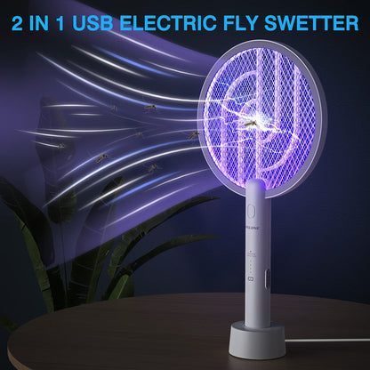 PALONE 2-in-1 Electric Fly Swatter & Bug Zapper