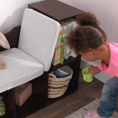 KidKraft Wooden Bookcase with Cozy Reading Nook