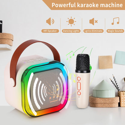 Mini Karaoke Machine with 2 Wireless Microphones