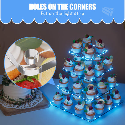 Antimbee 4-Tier Acrylic Cupcake Stand Display