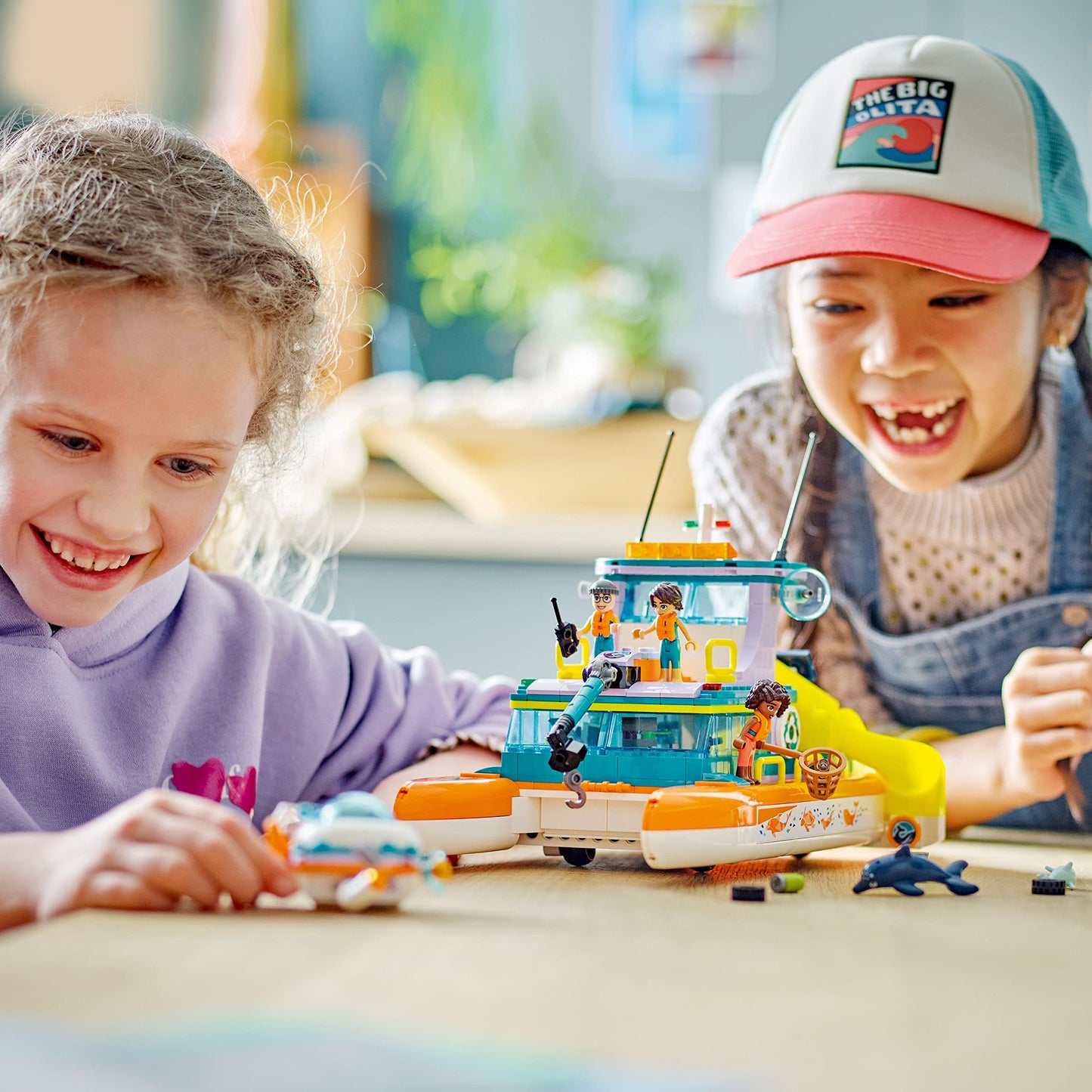 LEGO Friends Sea Rescue Boat 41734 Building Toy Set for Boys & Girls Ages 7+ Who Love The Sea, Includes 4 Mini-Dolls, a Submarine, Baby Dolphin and Toy Accessories for Ocean Life Role Play