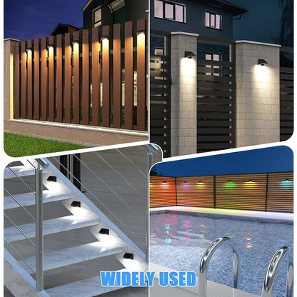 8 Pack Solar Fence Lights for Outdoor Use