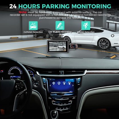Dual Dash Camera 1440P Front + 720P Inside