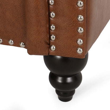 3-Seater Sofa with Nailhead Trim by Christopher Knight