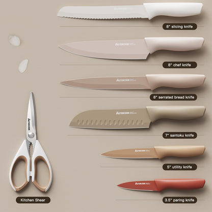 Astercook 13-Piece Stainless Steel Knife Set