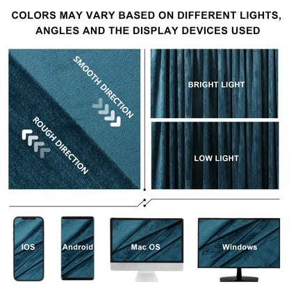 Benedeco Deep Teal Velvet Curtains for Bedroom Window, Super Soft Luxury Drapes, Room Darkening Thermal Insulated Rod Pocket Curtain for Living Room, W52 by L120 inches, 2 Panels