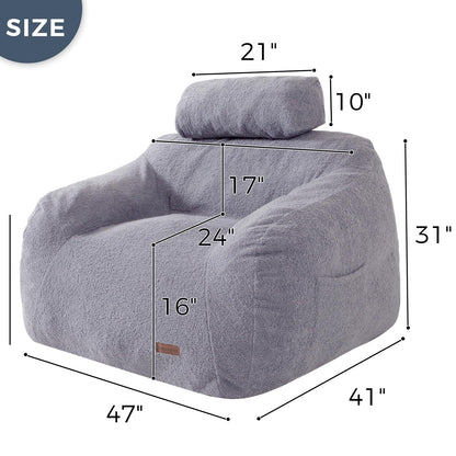 Giant Bean Bag Chair with Pillow by MAXYOYO