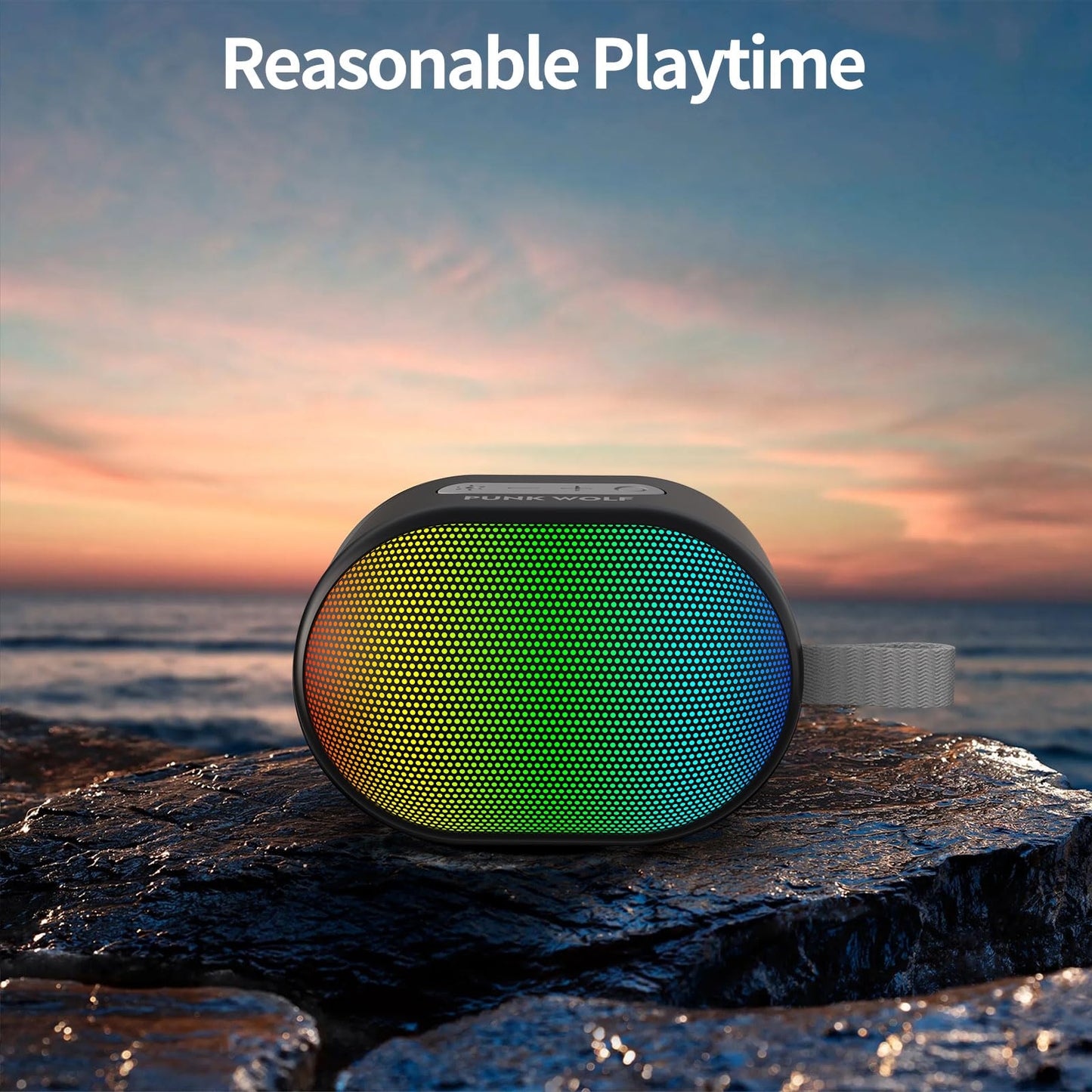Portable Bluetooth Speakers with Lights and HD Sound
