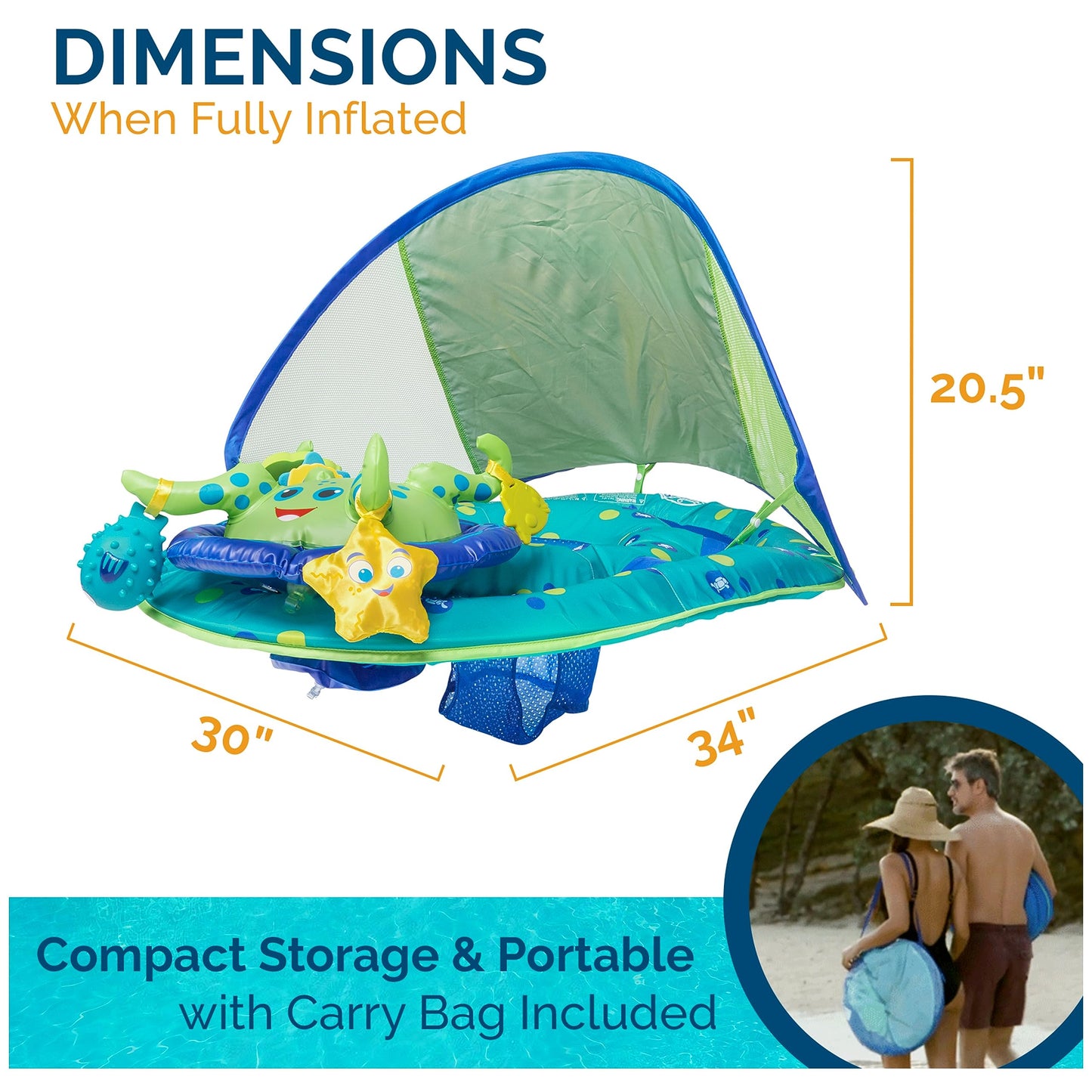 SwimWays Baby Spring Float with Canopy & UPF