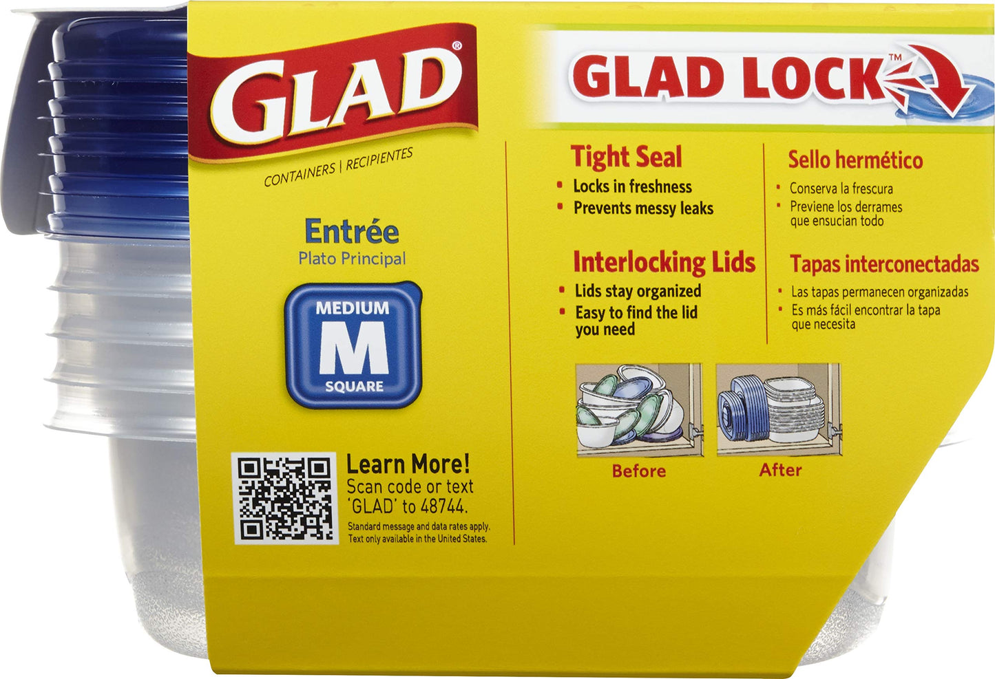 Glad Food Storage Containers, 30 Count Pack