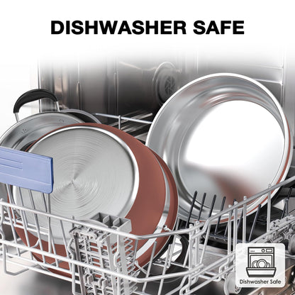 Stainless Steel 10-Piece Cookware Set with Lids