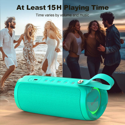 Portable Bluetooth Speaker with 15W Loud Sound