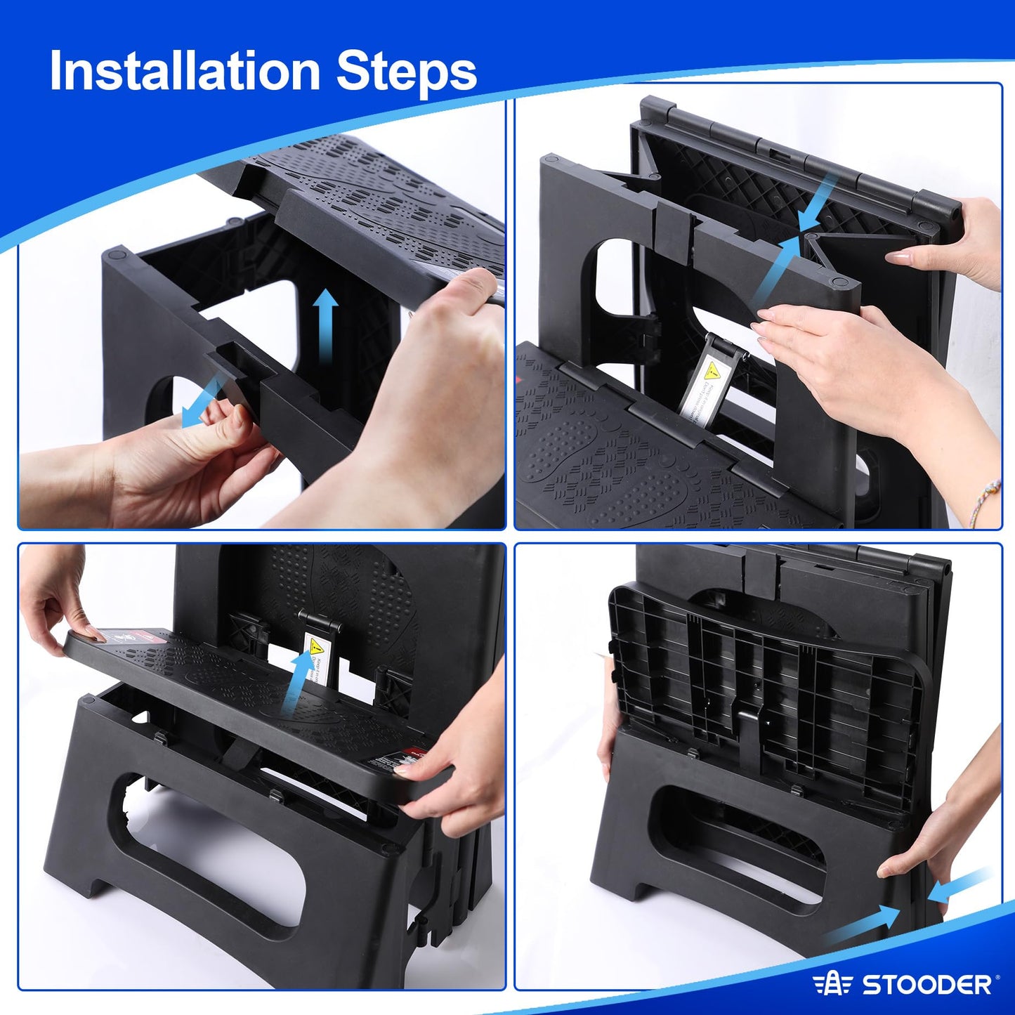 2-Step Folding Stool with Safety Lock