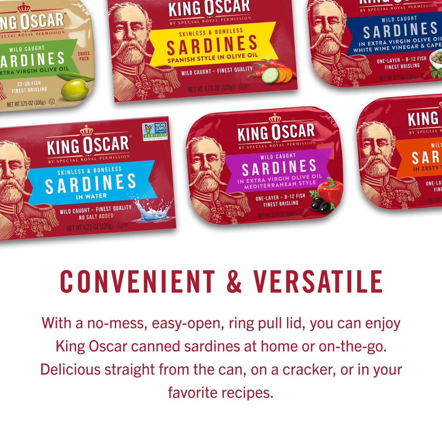 King Oscar Sardines in Olive Oil, 12-Pack