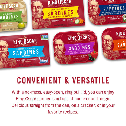 King Oscar Sardines in Olive Oil, 12-Pack