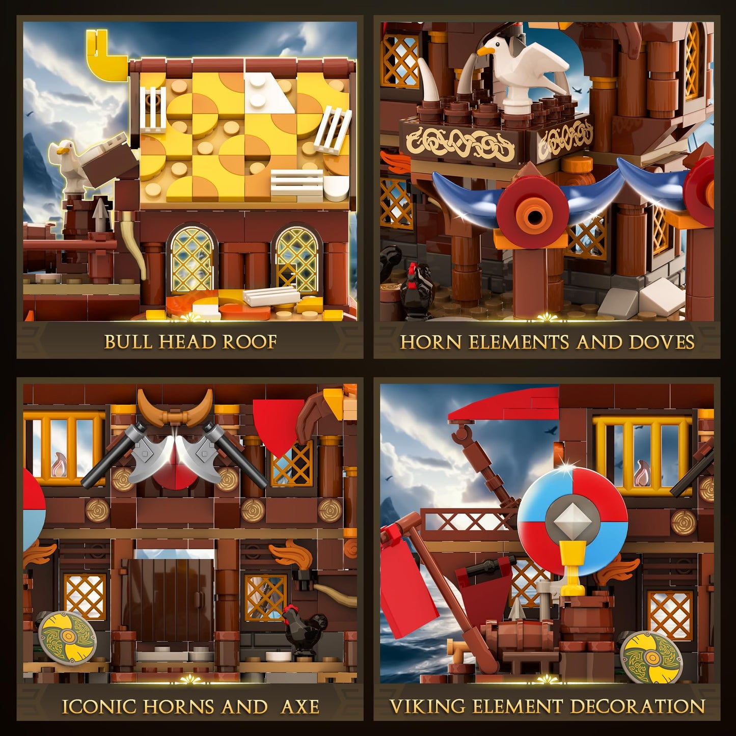 1039Pcs Viking Pirate Ship Building Block Set