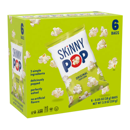 SkinnyPop Original Gluten Free Popcorn Bags (6 Count)