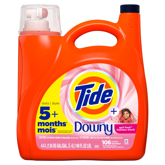 Tide April Fresh Liquid Laundry Detergent, 149 fl oz