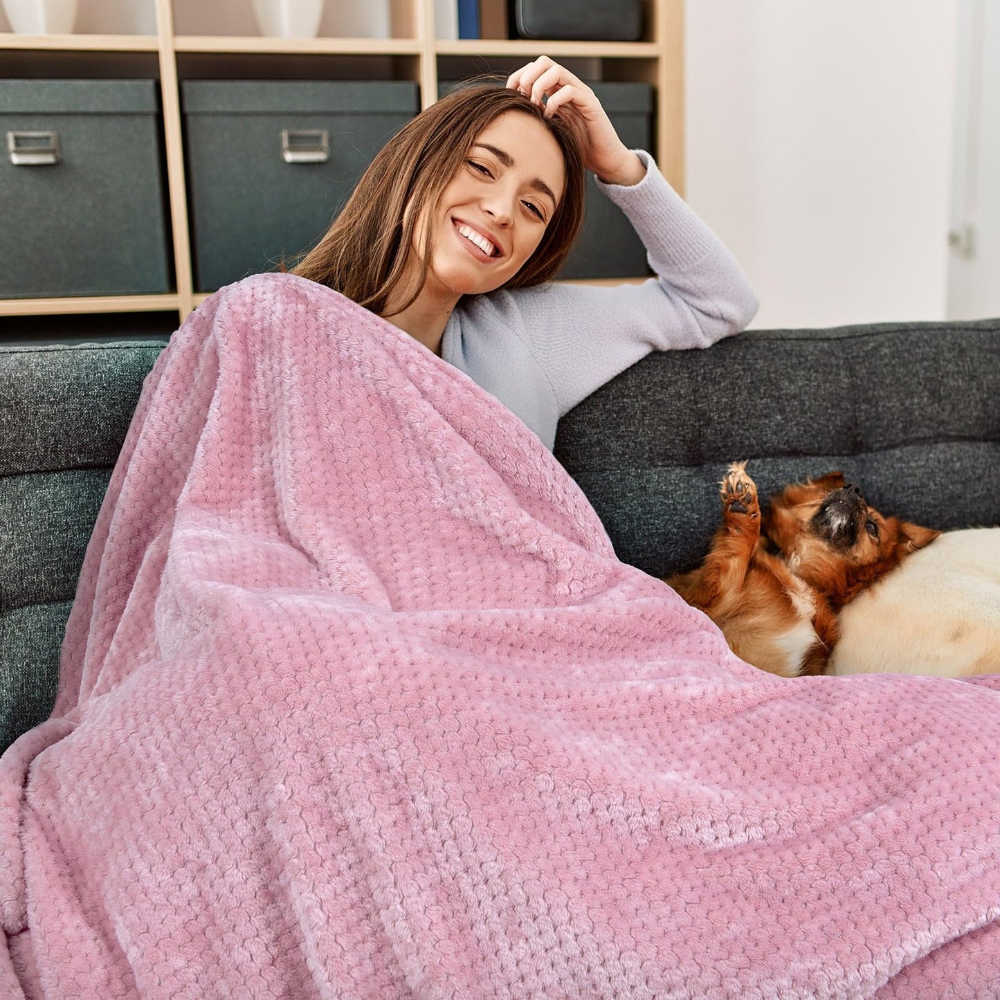 Travel Pillow and Blanket Set for Airplanes